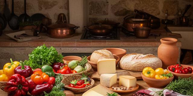Cocina rural con productos de Castilla y León preparada para un programa gastronómico